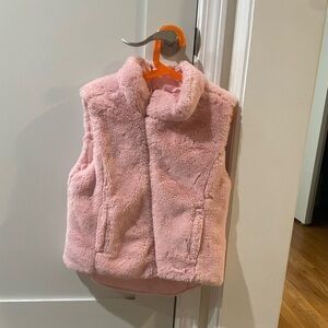 Justice Pink reversible vest, size 8